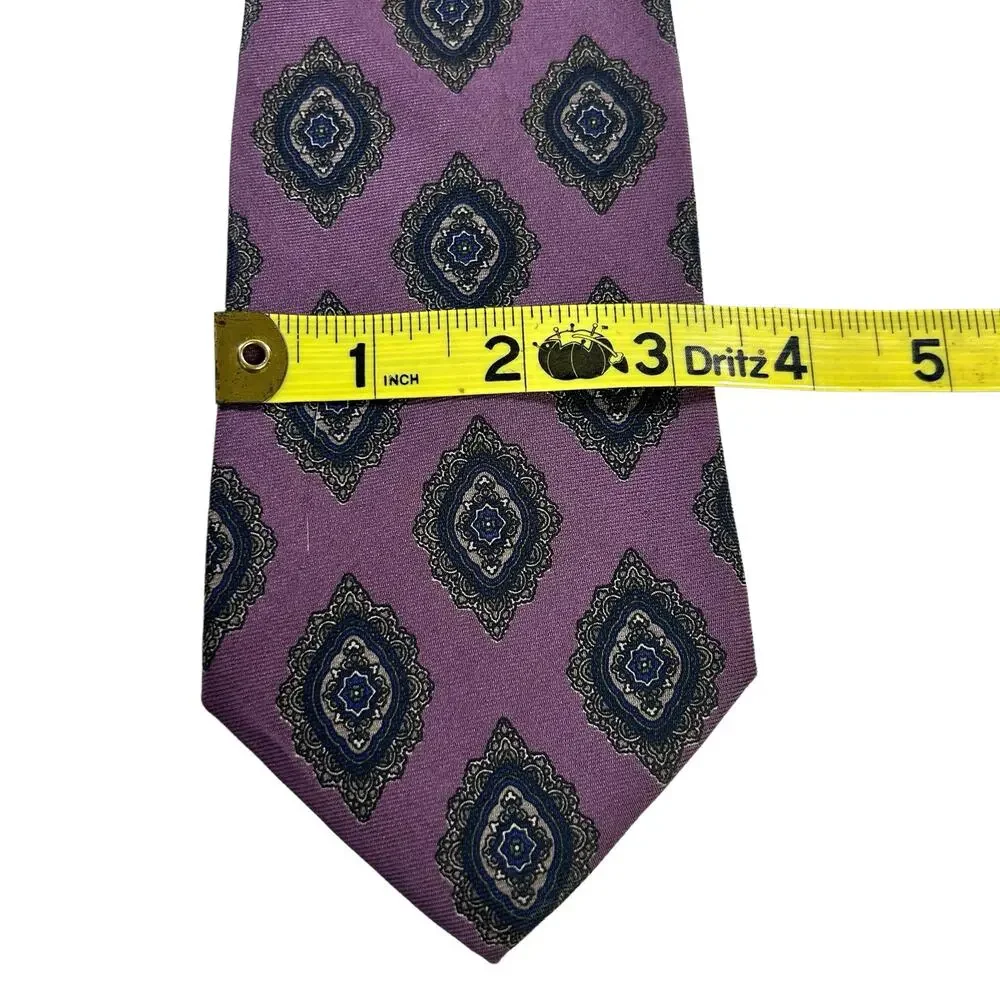 Gant Neck Tie One Size Limited Edition Purple Gold Diamond Silk Business Career